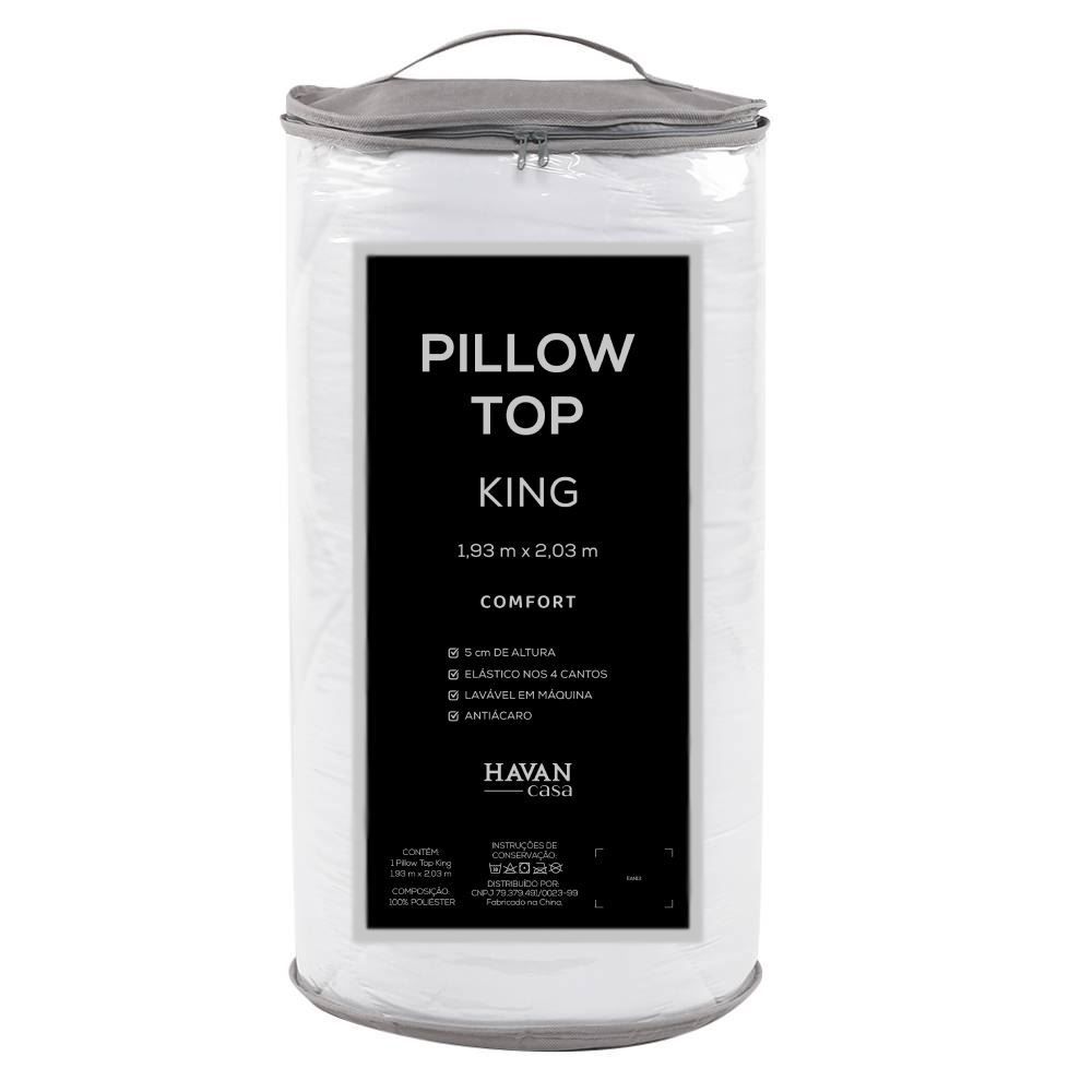 Pillow Top King 1,93M X 2,03M Comfort Havan Casa - Branco