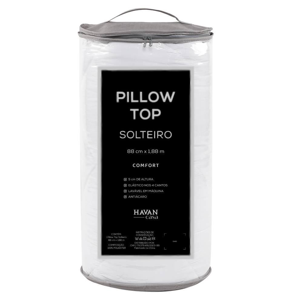 Pillow Top Solteiro 88M X 1,88M Comfort Havan Casa - Branco