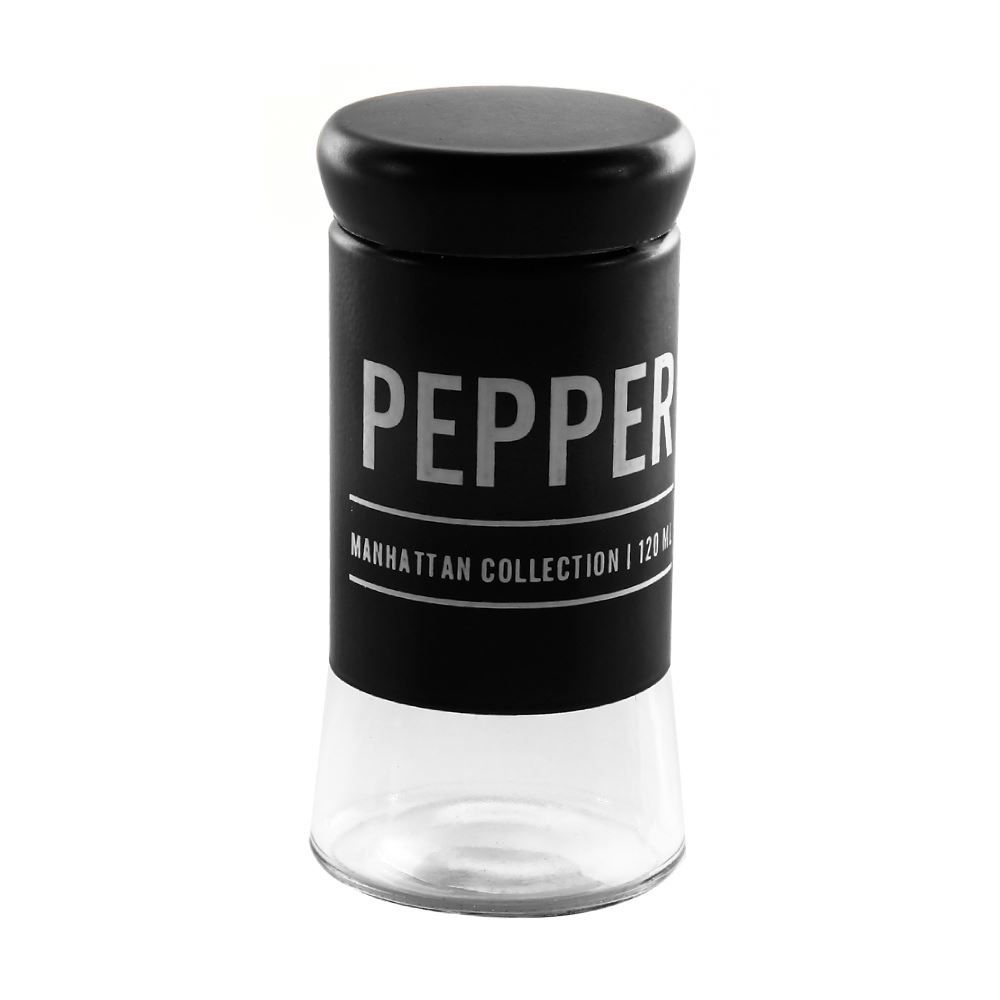 Pimenteiro De Vidro Manhattan Hauskraft 120 Ml - Preto