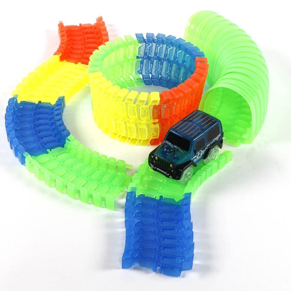 Pista Fluorescente 128 Peças Com Carrinho Havan Toys - HBR0090