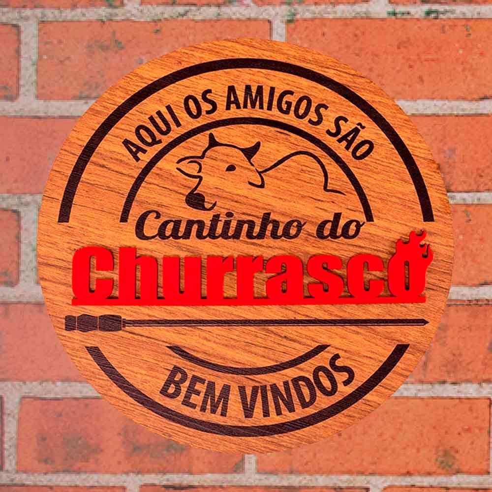 Placa Decorativa Cantinho Do Churrasco Forgerini - 720