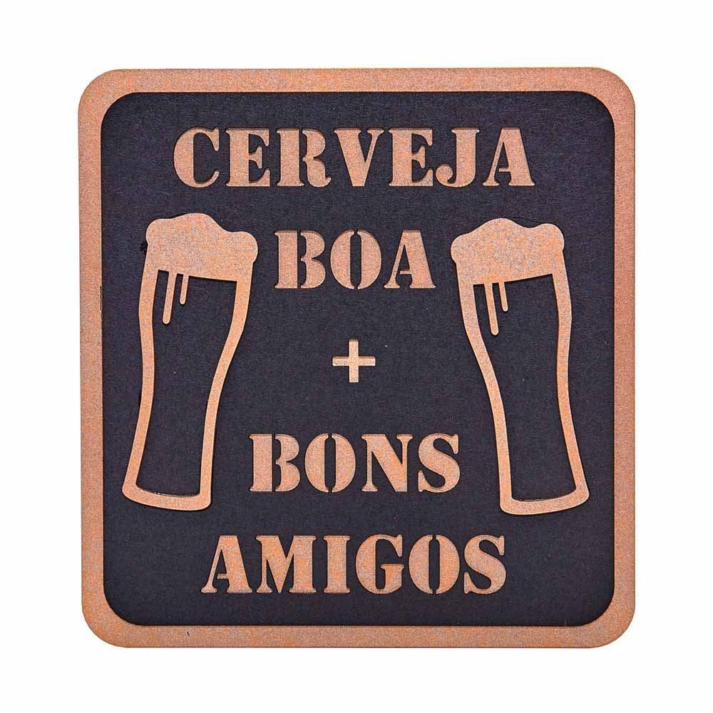 Placa Decorativa Cerveja Boa Forgerini - Preto