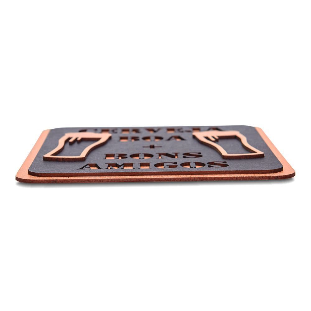 Placa Decorativa Cerveja Boa Forgerini - Preto