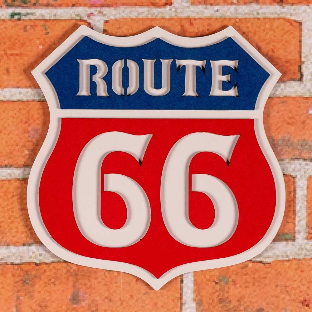 Placa Decorativa Route Forgerini - Vermelho