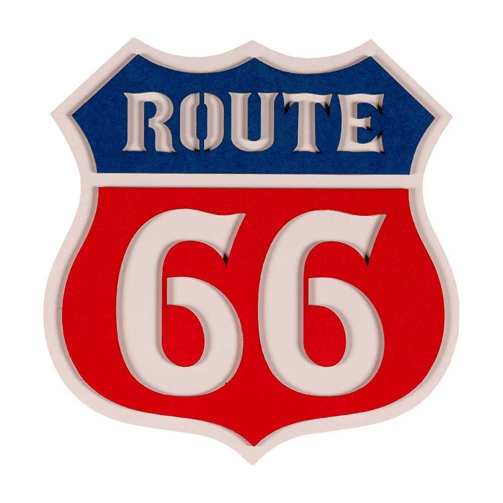Placa Decorativa Route Forgerini - Vermelho