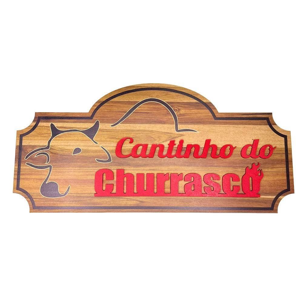 Placa Decorativa Cantinho Do Churrasco Grife Do Boteco Forgerini - 710