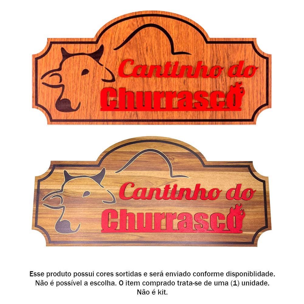 Placa Madeirada Cantinho Do Churrasco Forgerini - 710