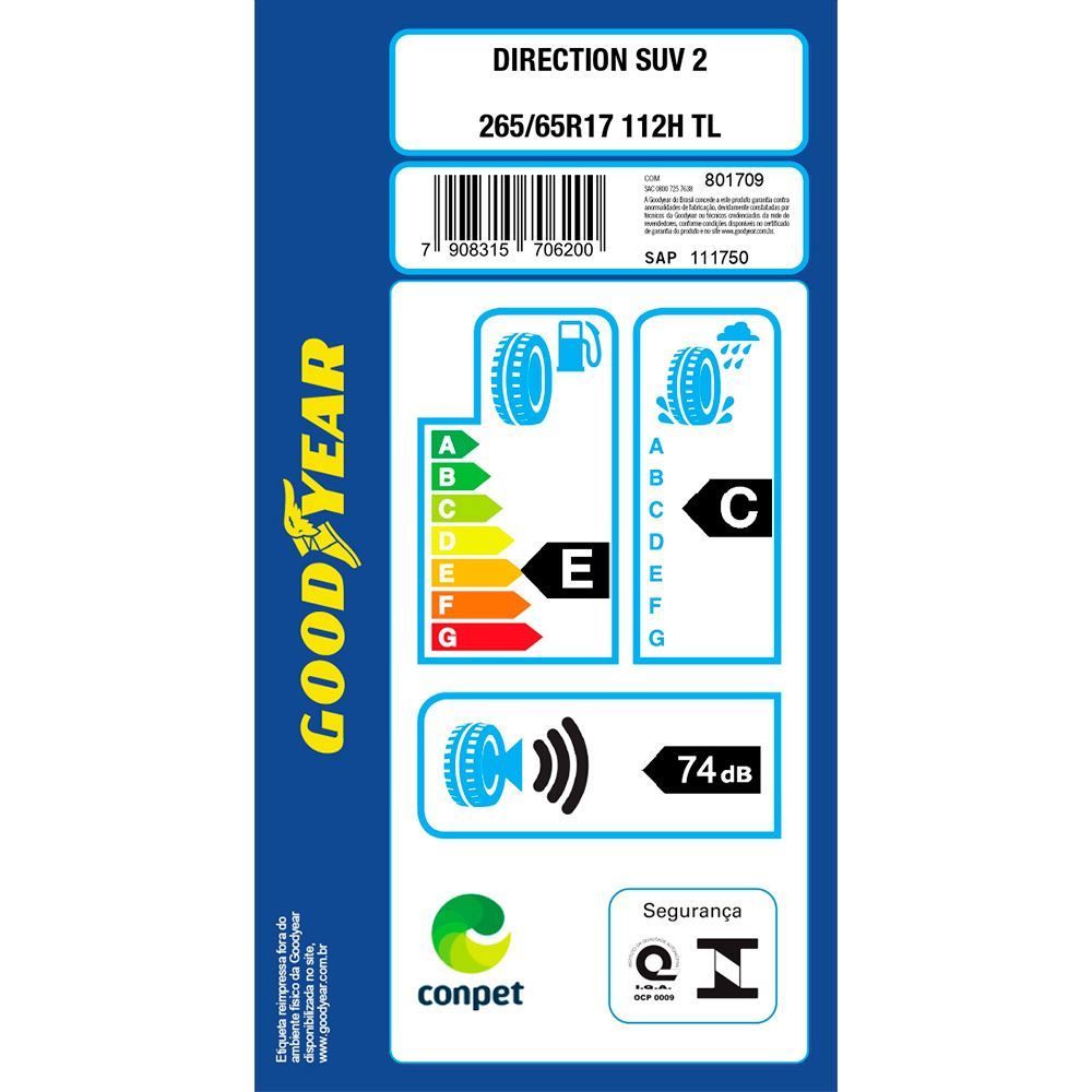 Pneu Goodyear Direction Suv 2 265/65 R17 112H Tl - Preto
