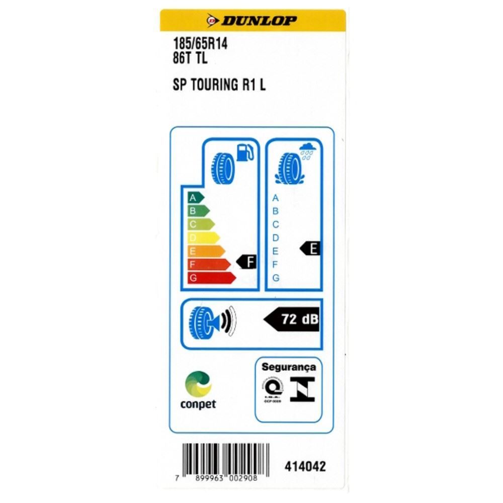 Pneu Dunlop Sp Touring R1 185/65 R14 - Preto