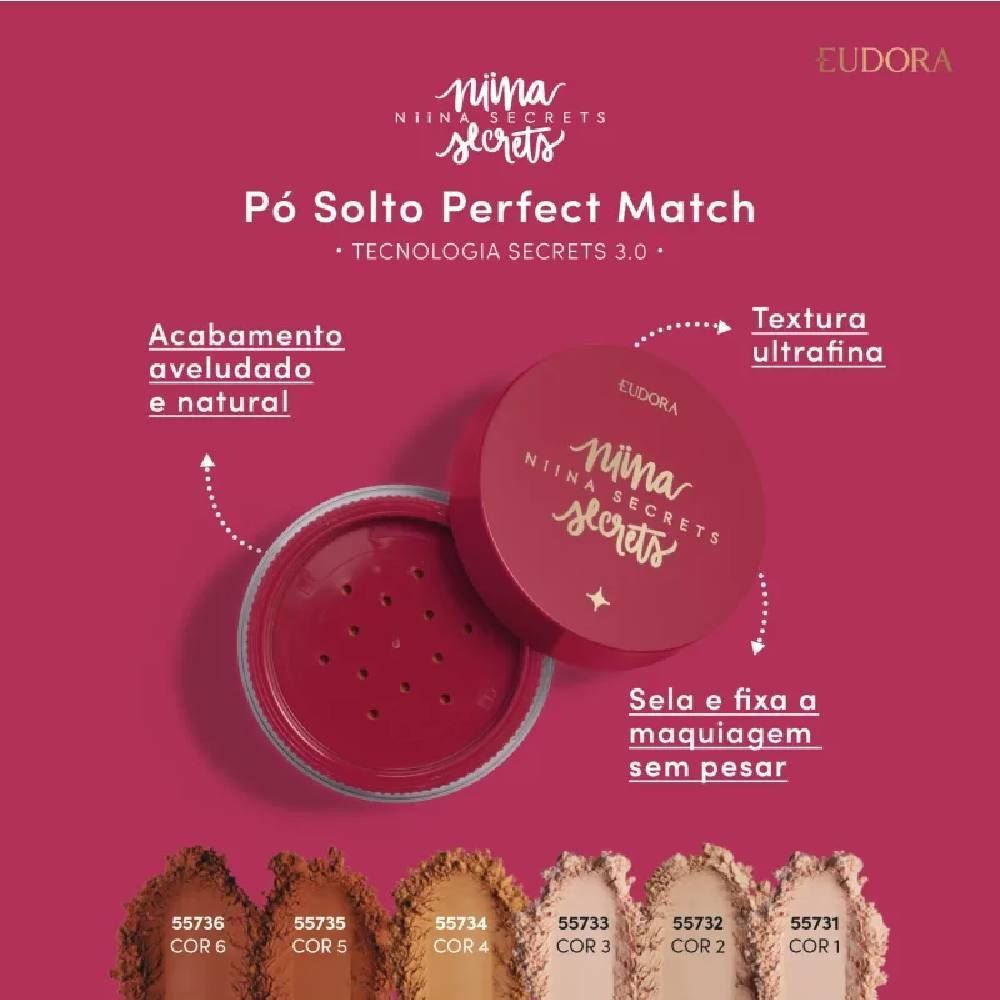 Pó Solto Cor 2 Niina Secrets Perfect Match 12G - Eudora