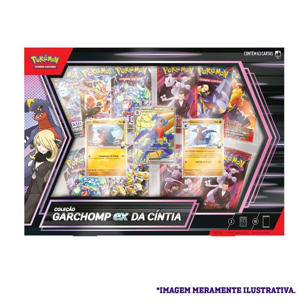  Pokémon - Box Coleção Garchomp Ex Da Cíntia Copag