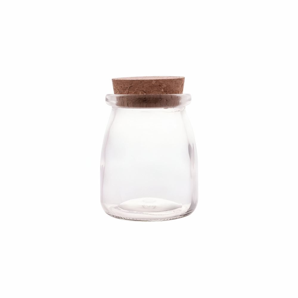 Porta Condimentos Redondo Com Tampa Rolha Lyor - 190 Ml
