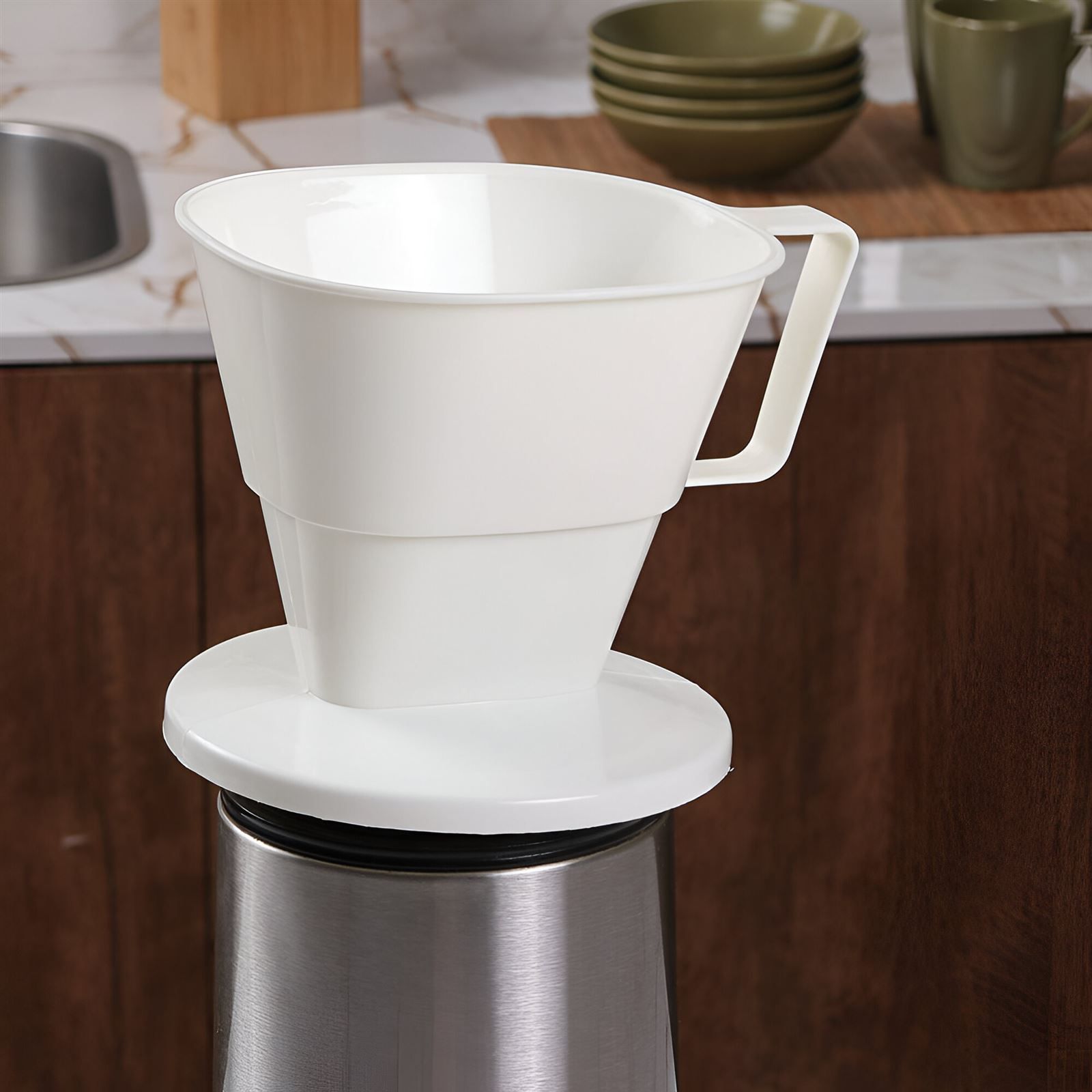 Porta Filtro De Café 103 Plasútil 700Ml - Branco