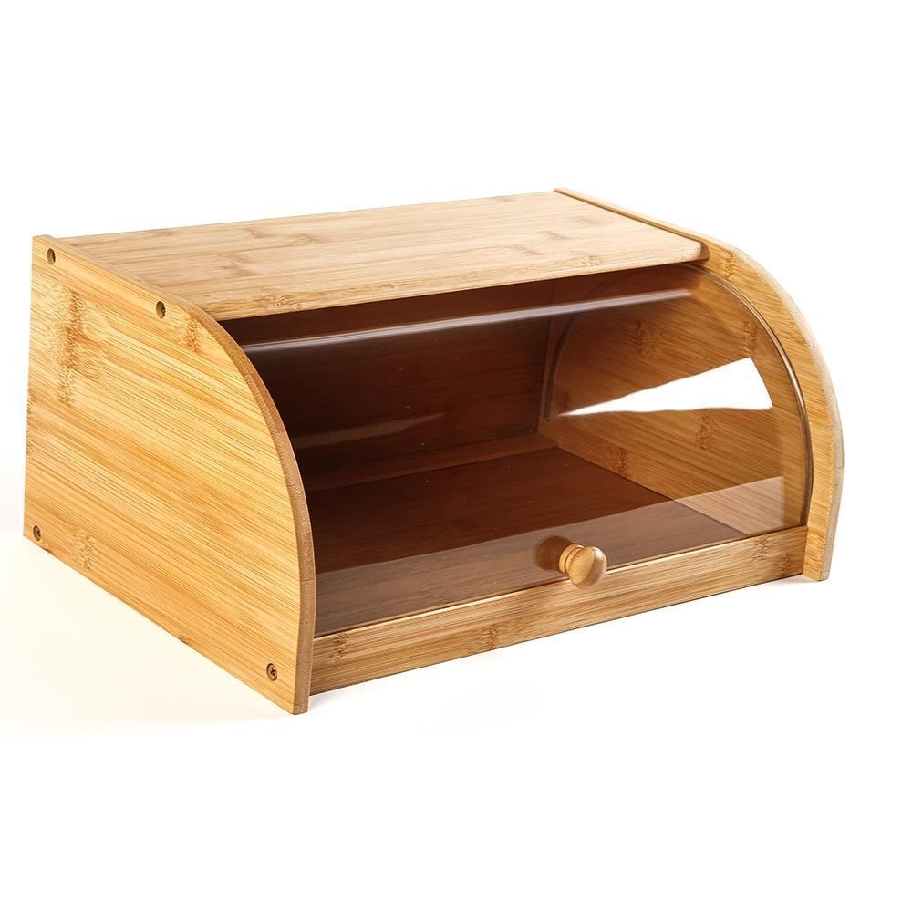 Porta Pães Bambu Com Tampa Havan Casa 40Cm - Natural