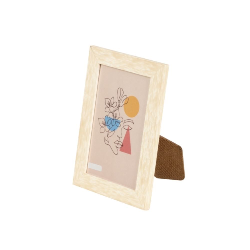 Porta Retrato De Madeira Bw Quadros 15X21cm - Bege Patina 