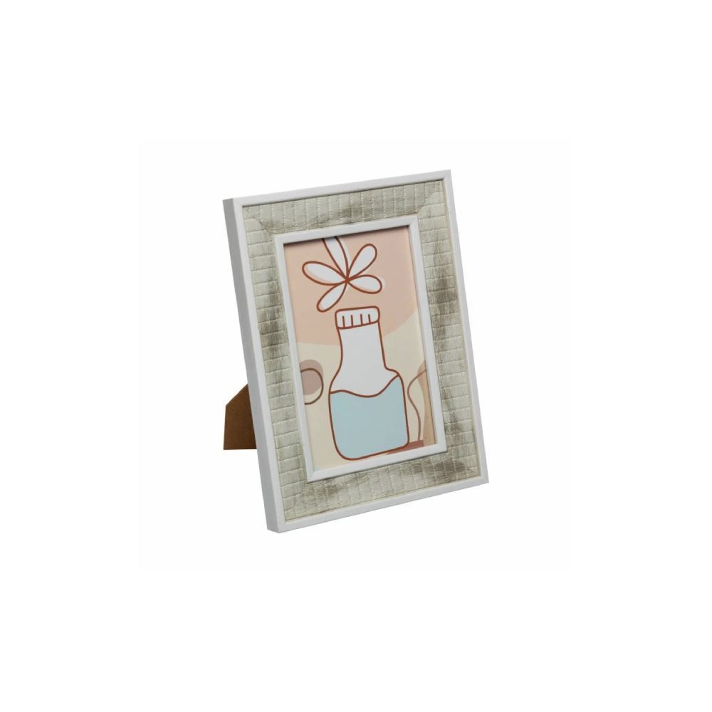 Porta Retrato Poliestireno Branco 10X15cm Lyor - Branco