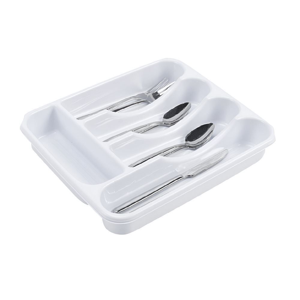 Porta Talheres Sem Tampa Plasvale - Branco