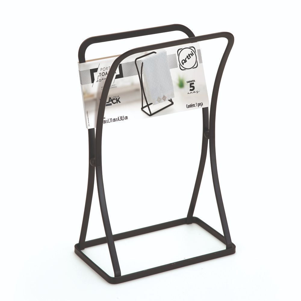 Porta Toalha De Lavabo Black Arthi - Preto