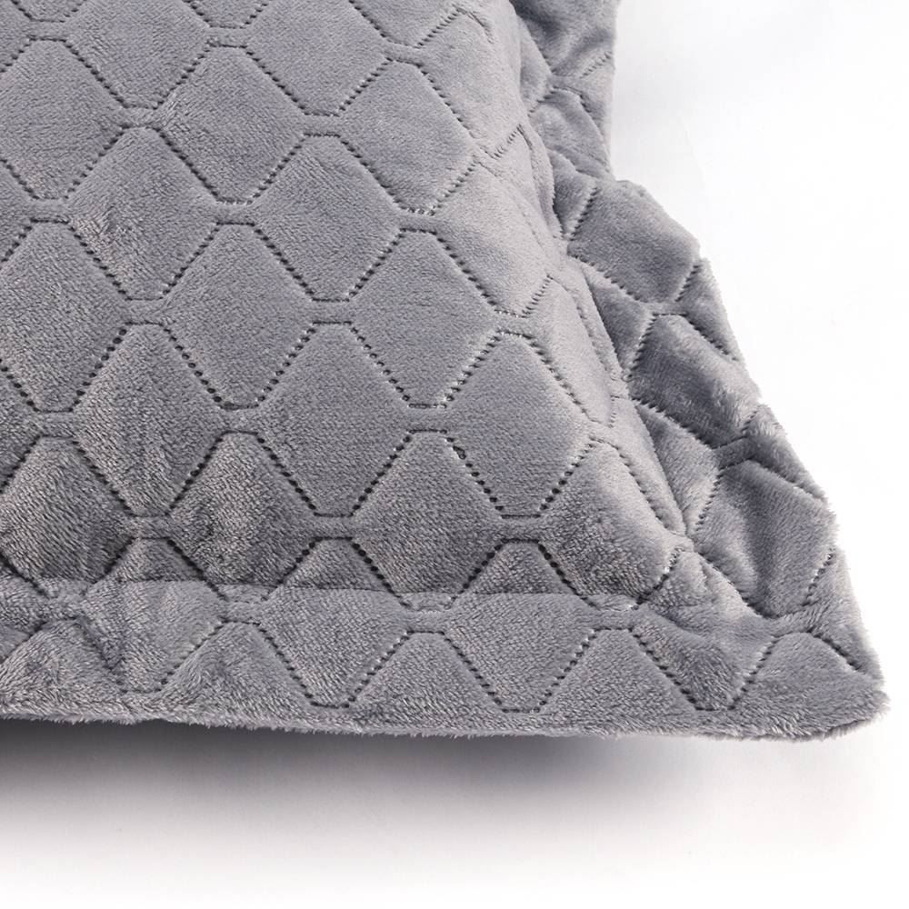 Porta Travesseiro Plush Provence Havan Casa - Cinza Ardósia