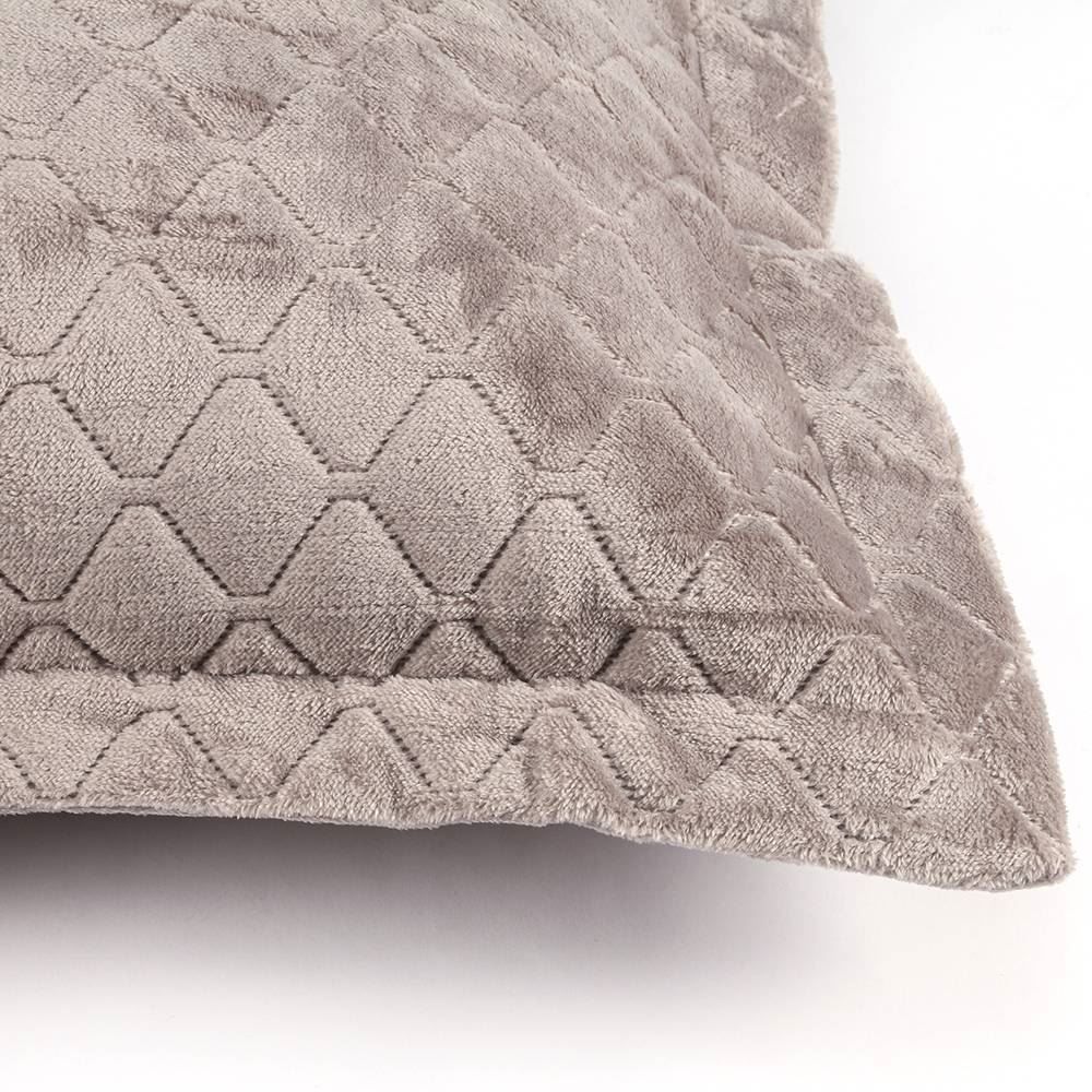 Porta Travesseiro Plush Provence Havan Casa - Taupe