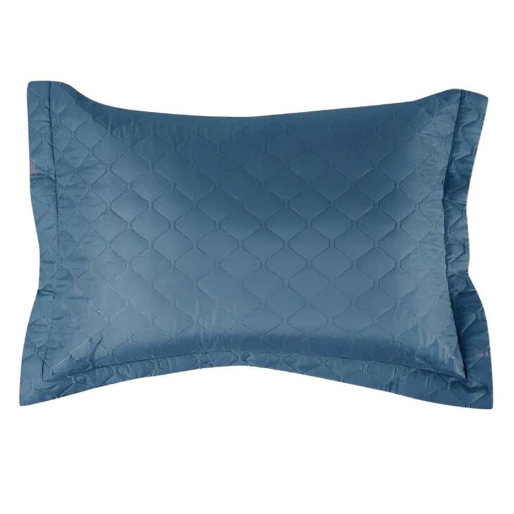 Porta Travesseiro Microfibra Matelado 55X80 Cm Havan Casa 1 Pç - Azul Jeans