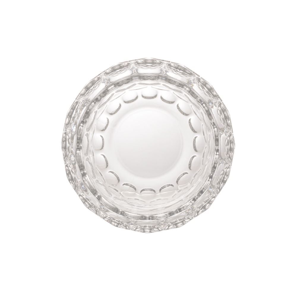 Porta Velas De Cristal Bolhas Lyor 7,5 Cm - Transparente