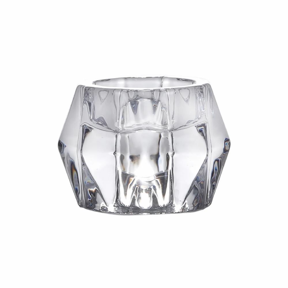 Porta Velas De Vidro Rojemac 7Cm - Transparente