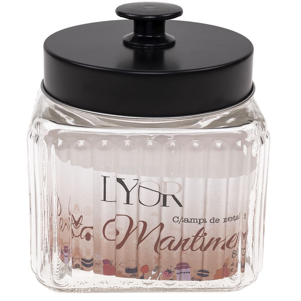Pote Com Tampa 800Ml Lyor - Vidro