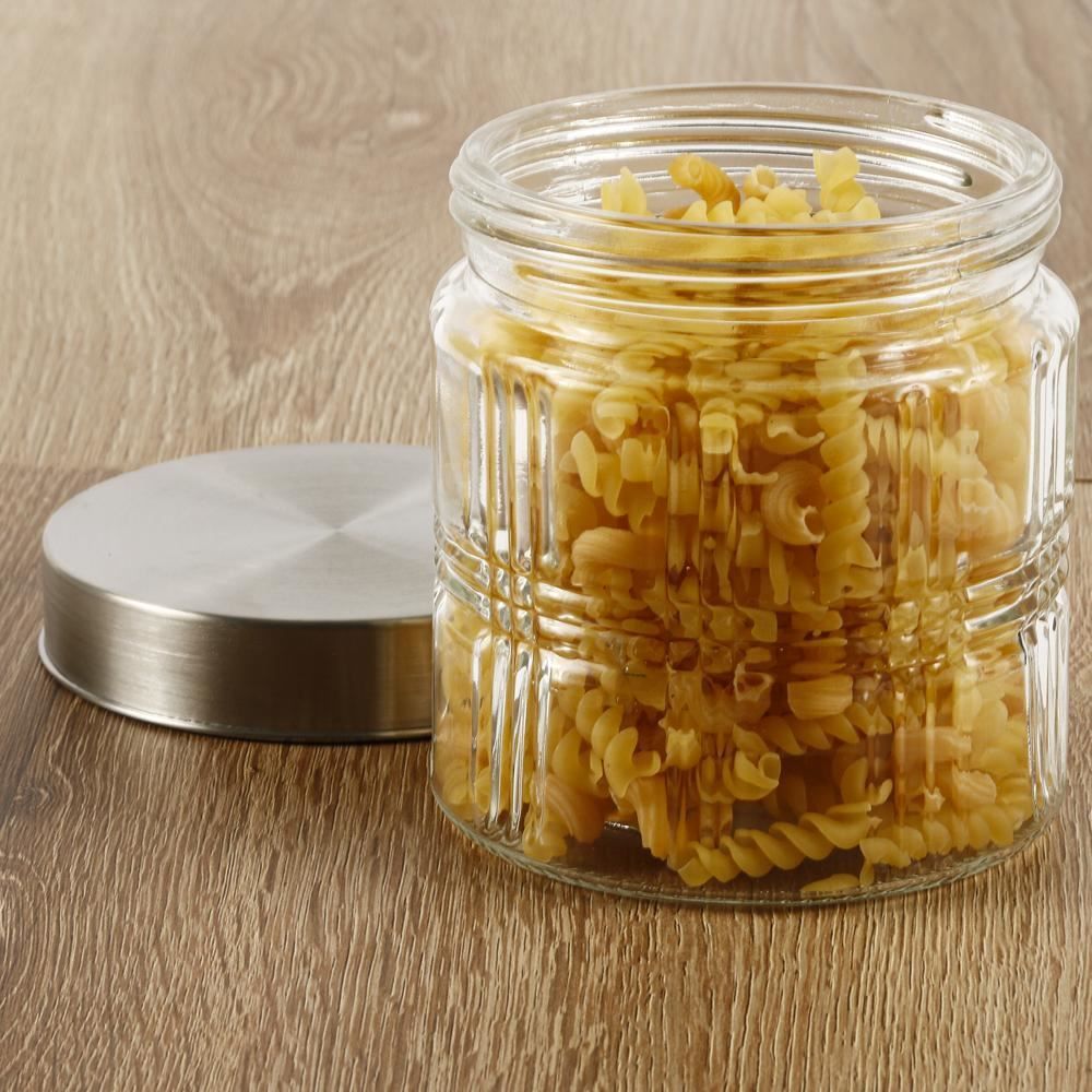 Pote De Vidro Com Tampa De Metal Havan Casa 800Ml - Transparente