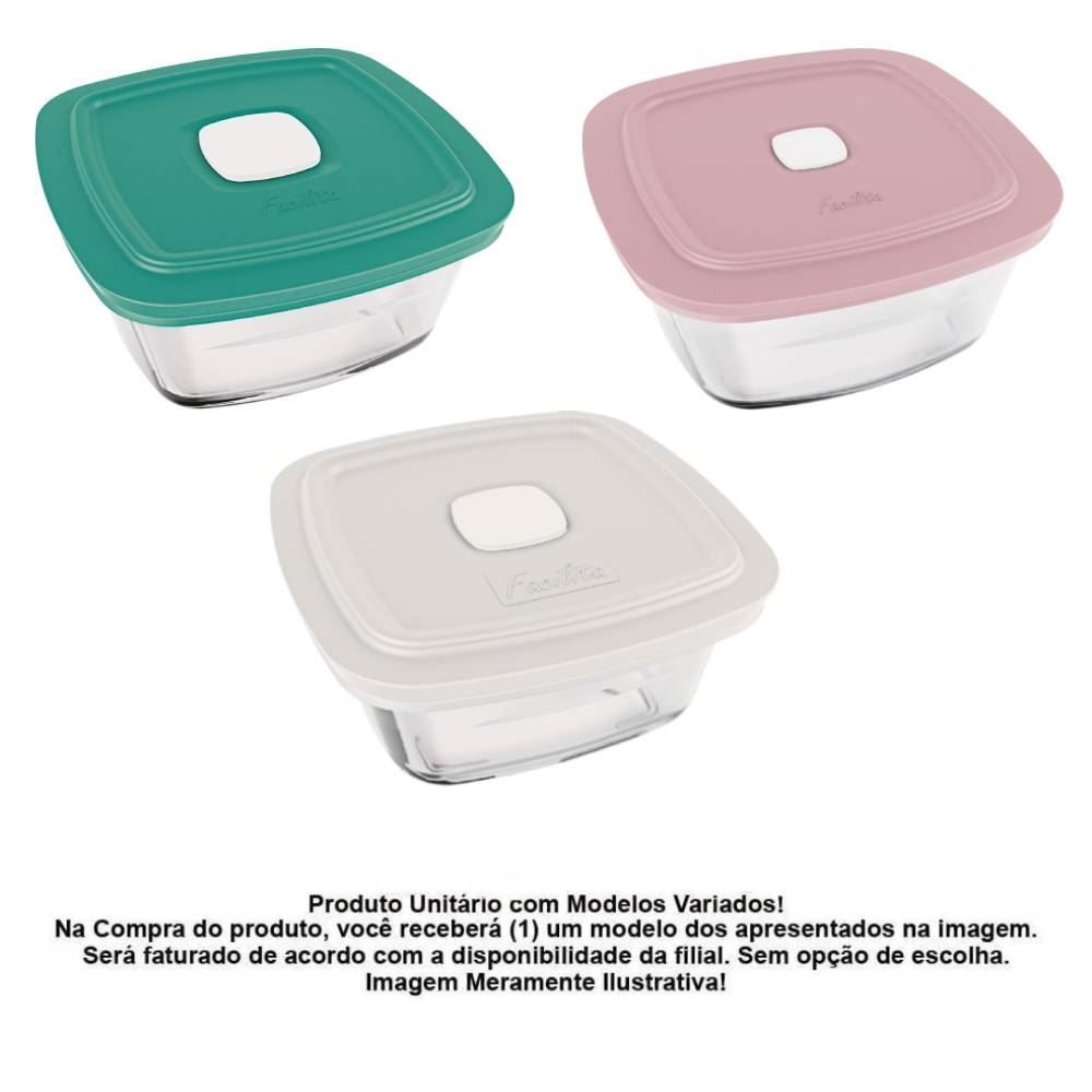 Pote De Vidro Com Tampa Facilita Vap Marinex 2 Litros - Sortido