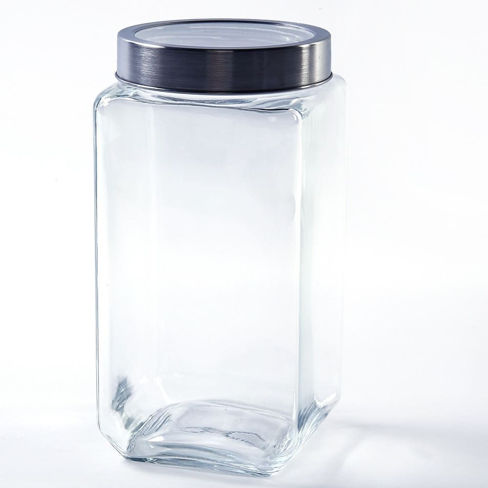 Pote De Vidro Com Tampa Gastro Lyor 2,2L - Prata