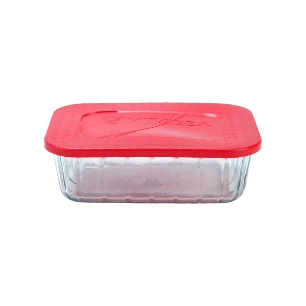 Pote De Vidro Retangular Com Tampa Oceani 1 Litro Vitazza - Sortido