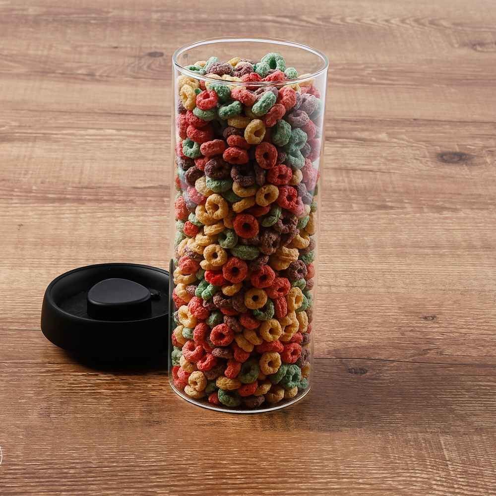 Pote Hermético Com Tampa A Vácuo Havan Casa 1,3 Litros - Preto 