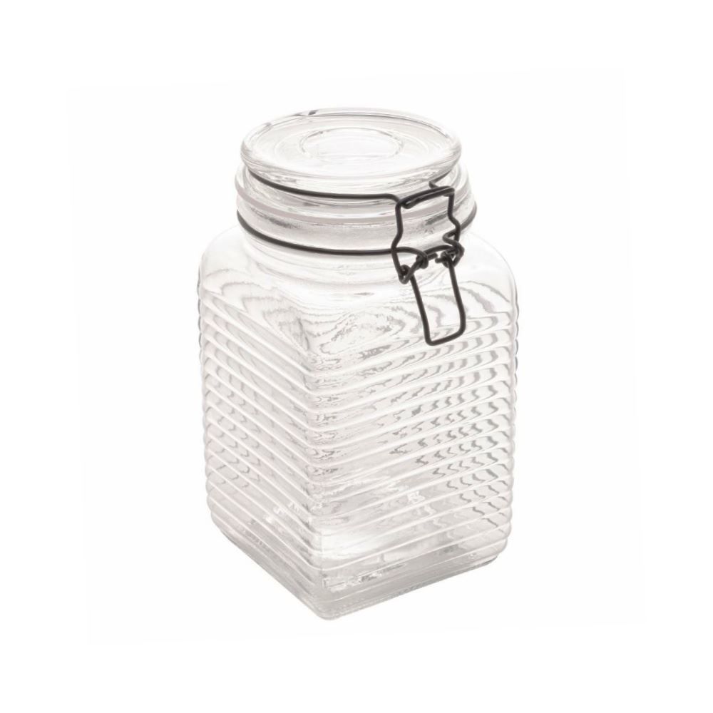 Pote Hermético Quadrado Lyor 1,3 Litros - Preto