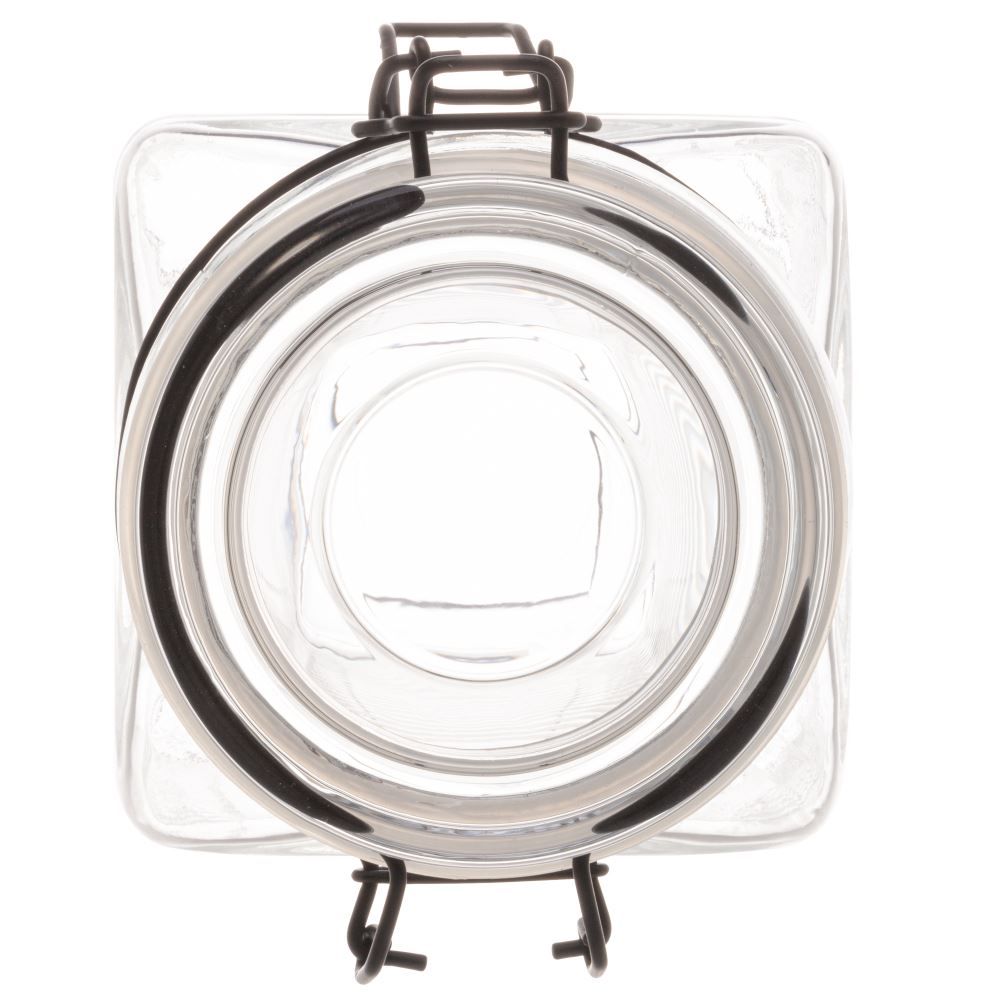 Pote Hermético Quadrado Lyor 1,7 Litros - Preto