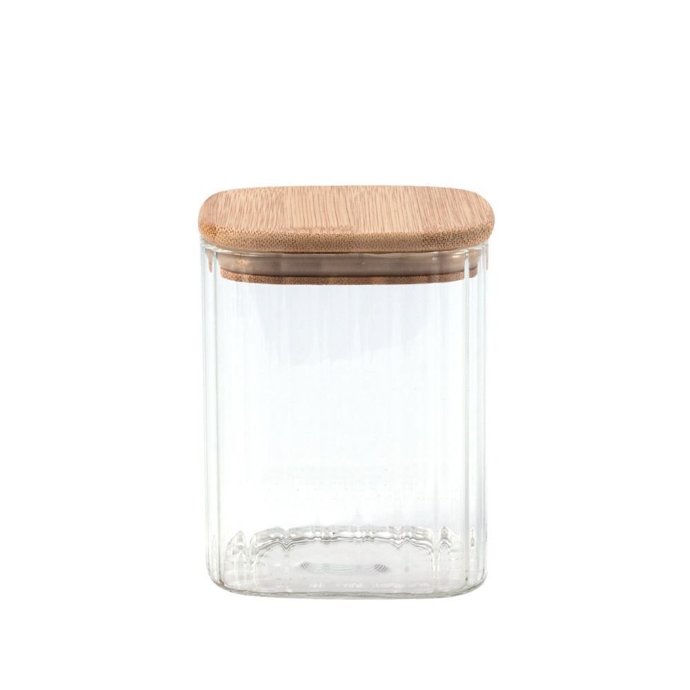 Pote Hermético Quadrado Com Tampa Havan Casa 940 Ml - Bambu