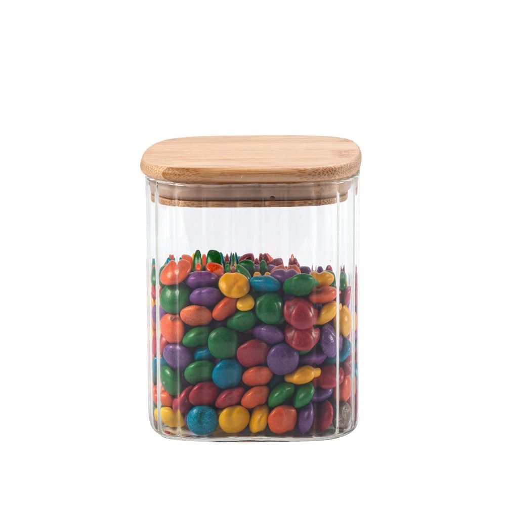 Pote Hermético Quadrado Com Tampa Havan Casa 940 Ml - Bambu