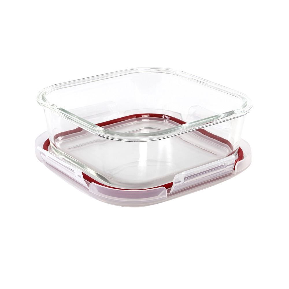 Pote Hermético Quadrado Havan Casa 1,2 Litros - Vidro Transparente 