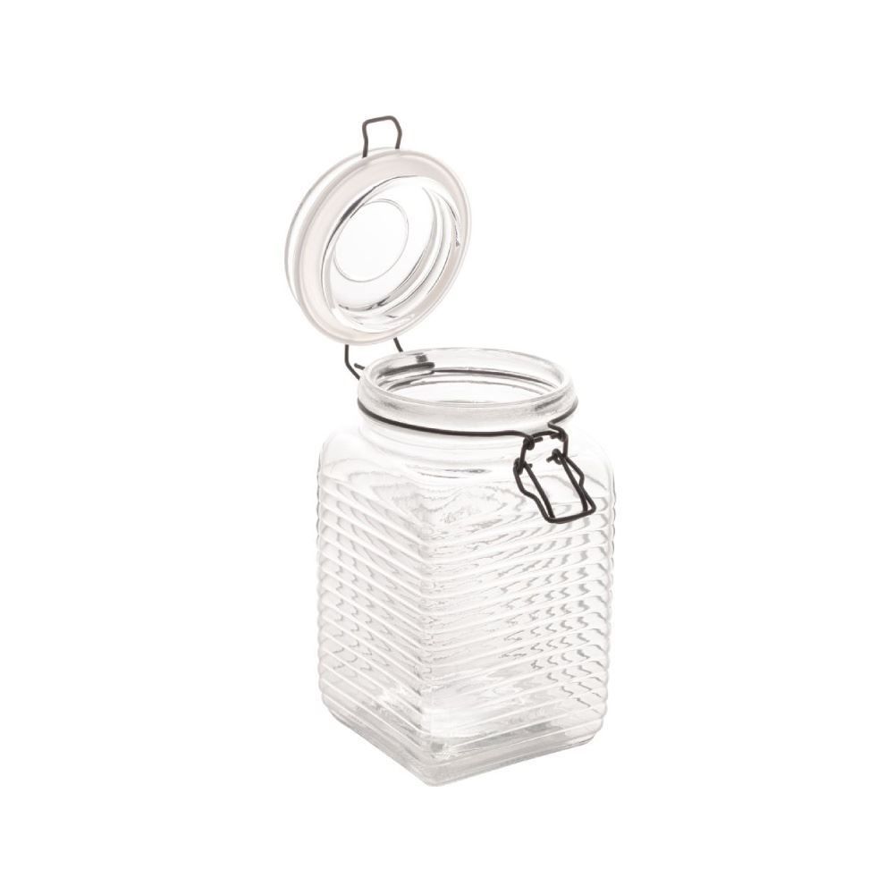 Pote Hermético Quadrado Lyor 1,7 Litros - Preto