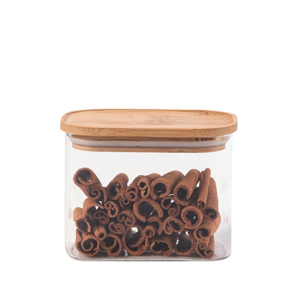 Pote Hermético Retangular Com Tampa Havan Casa 630 Ml - Bambu