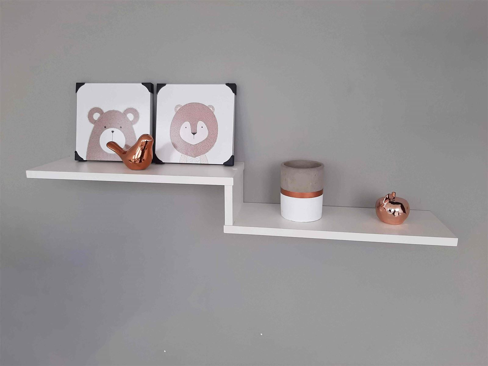 Prateleira Tipo Z Pintura Laca 100X20 Cm Mdf Jpf - Branco
