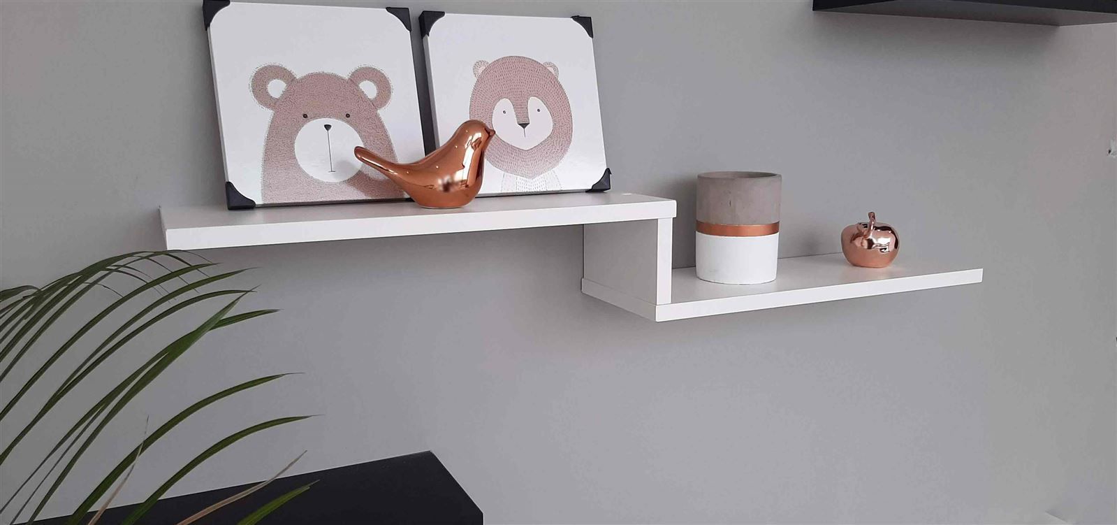 Prateleira Tipo Z Pintura Laca 100X20 Cm Mdf Jpf - Branco