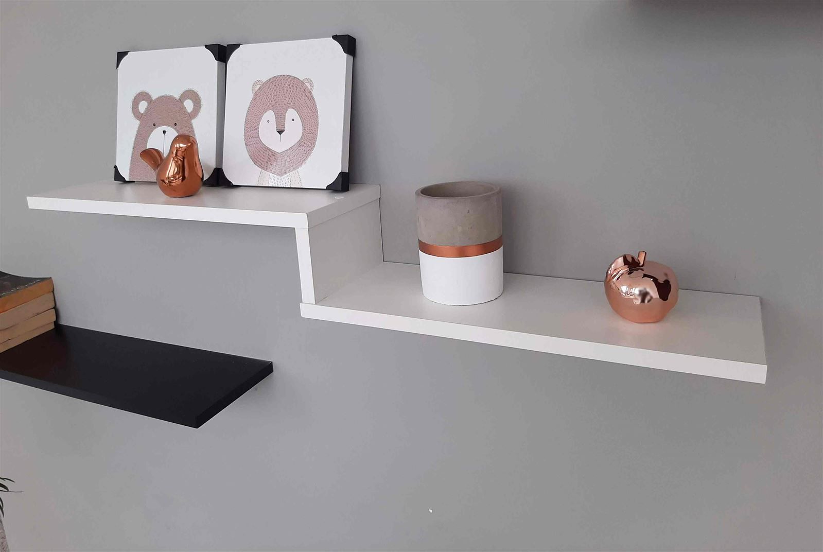 Prateleira Tipo Z Pintura Laca 100X20 Cm Mdf Jpf - Branco