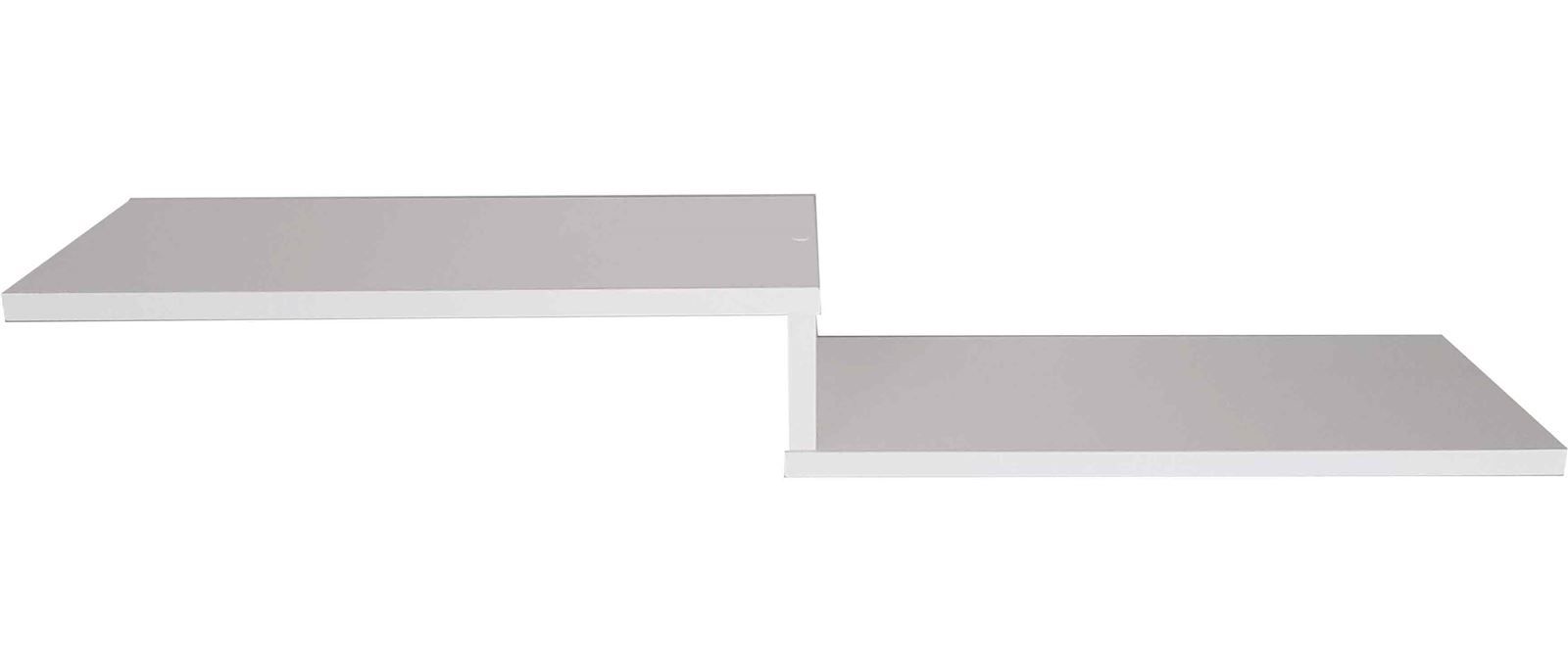 Prateleira Tipo Z Pintura Laca 100X20 Cm Mdf Jpf - Branco