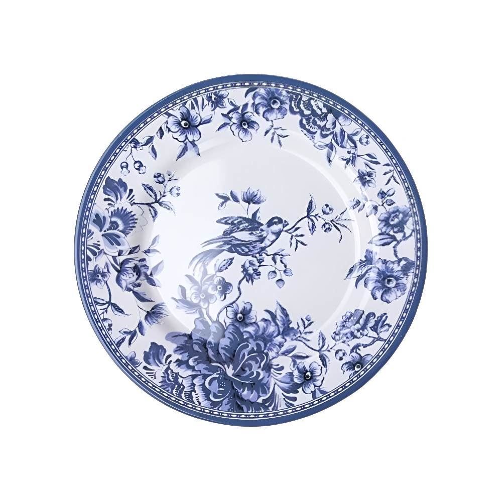 Prato De Sobremesa Alleanza Chinese Garden - Flat Branco e Azul