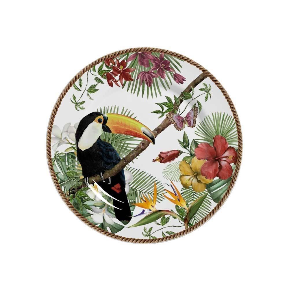 Prato De Sobremesa Alleanza De Cerâmica  - Tropico