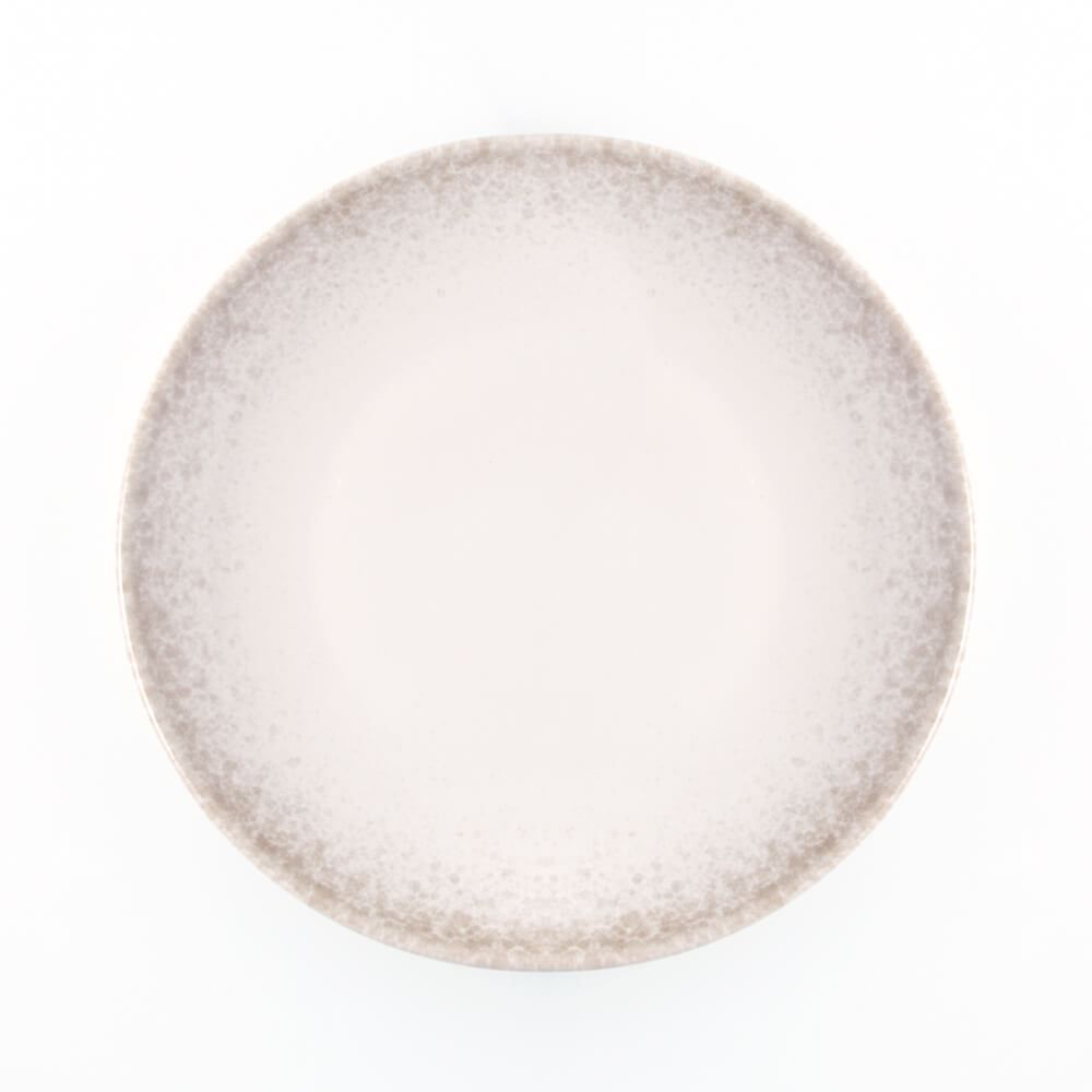 Prato De Sobremesa Ivy Bege Havan Casa 21Cm - Cerâmica