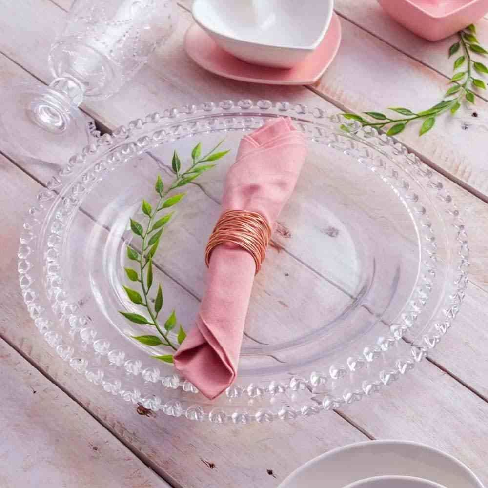 Prato De Sobremesa Lyor Borda Coração 20Cm - Cristal