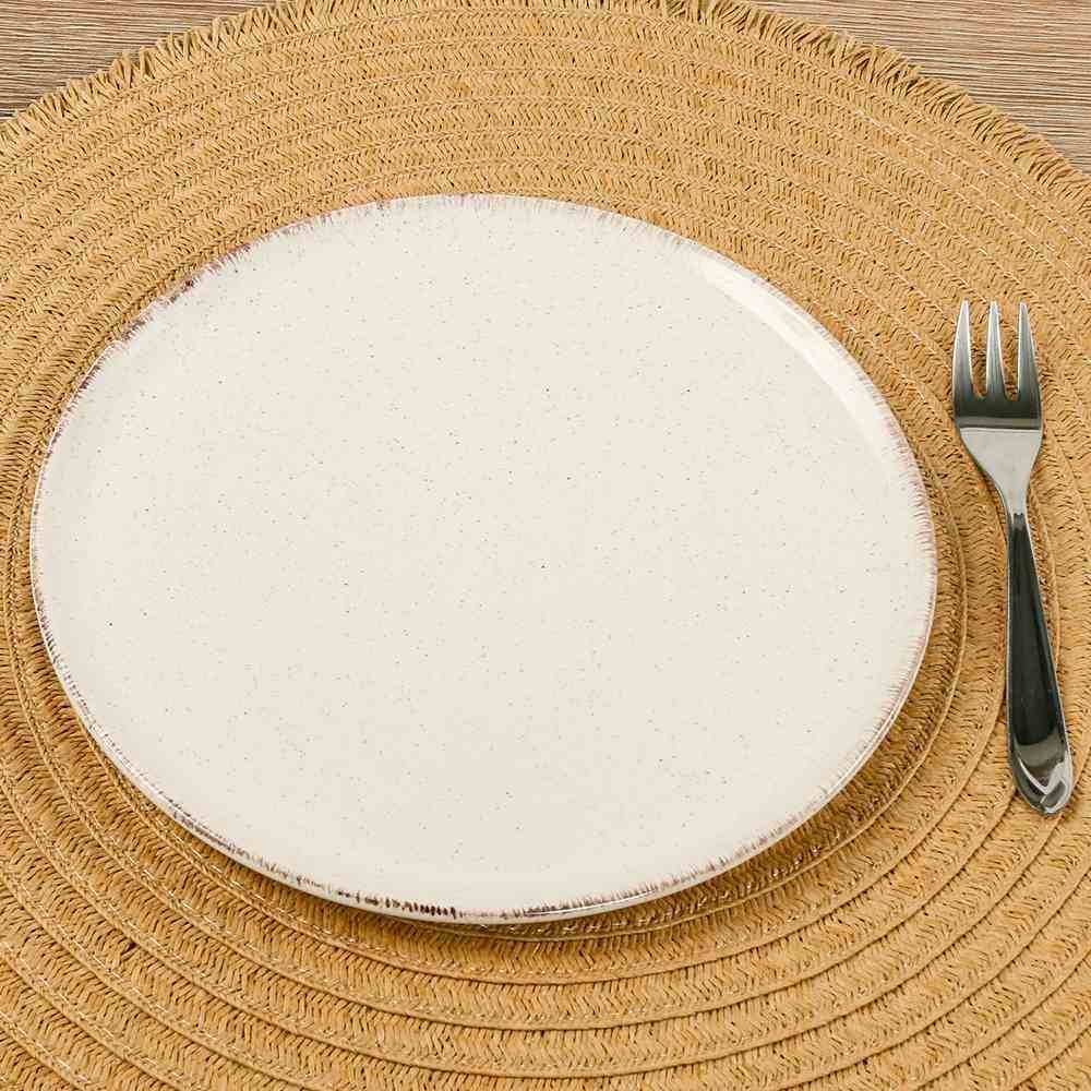 Prato De Sobremesa Naturalle Off White Havan Casa 21Cm - Cerâmica