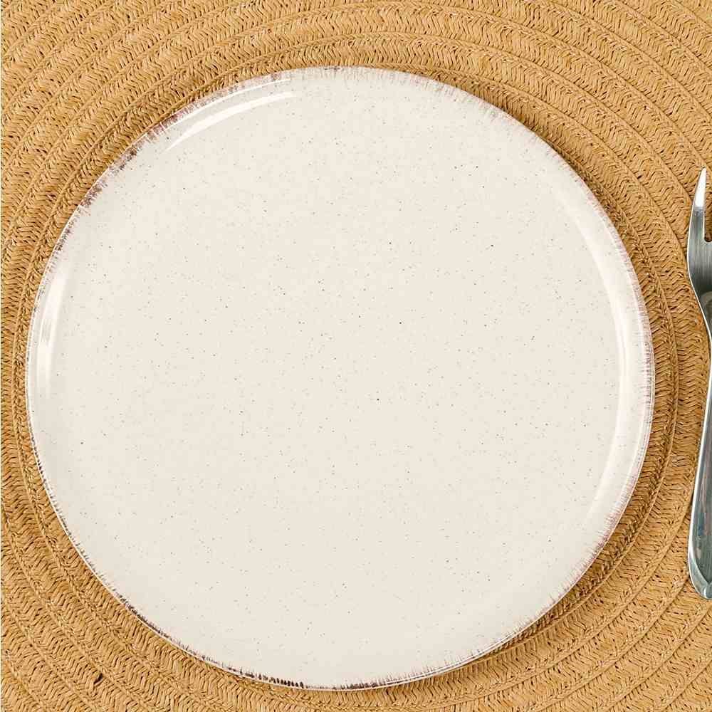 Prato De Sobremesa Naturalle Off White Havan Casa 21Cm - Cerâmica
